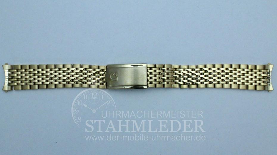 Omega Metallband vergoldet Anstoß 18mm