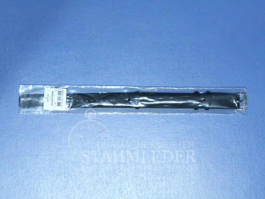 Omega Natoband schwarz Leder/Textil 20mm