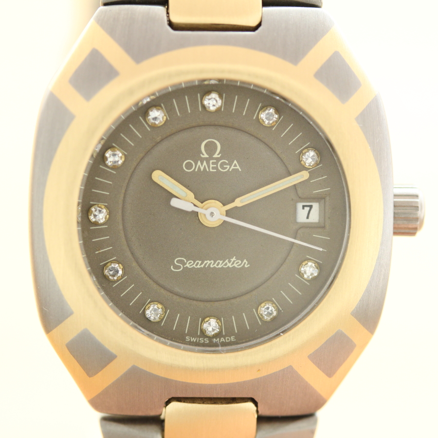 Omega Seamaster Polaris Lady Titan/Gold/Brillianten 18kt wasserdicht 1982 Revision 12/2015