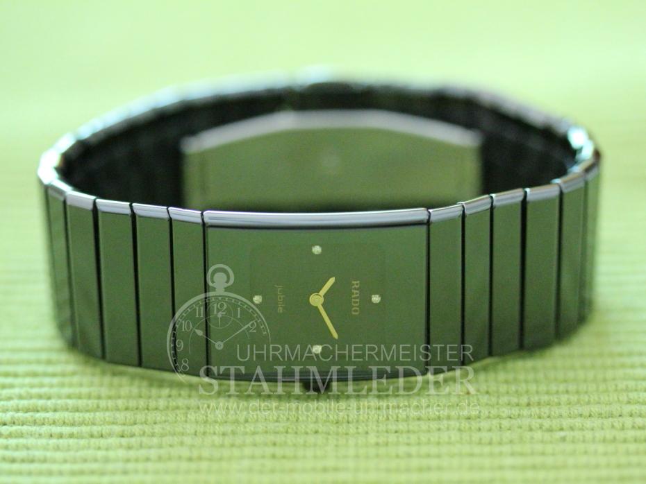 Rado Damenuhr Ceramica Jubilé schwarz 4 Diamanten Revision 04/2018