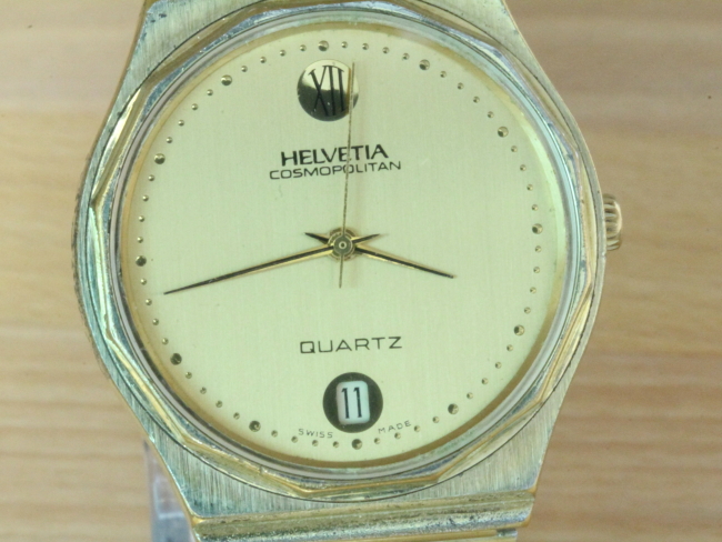 Herren Quarzuhr vergoldet